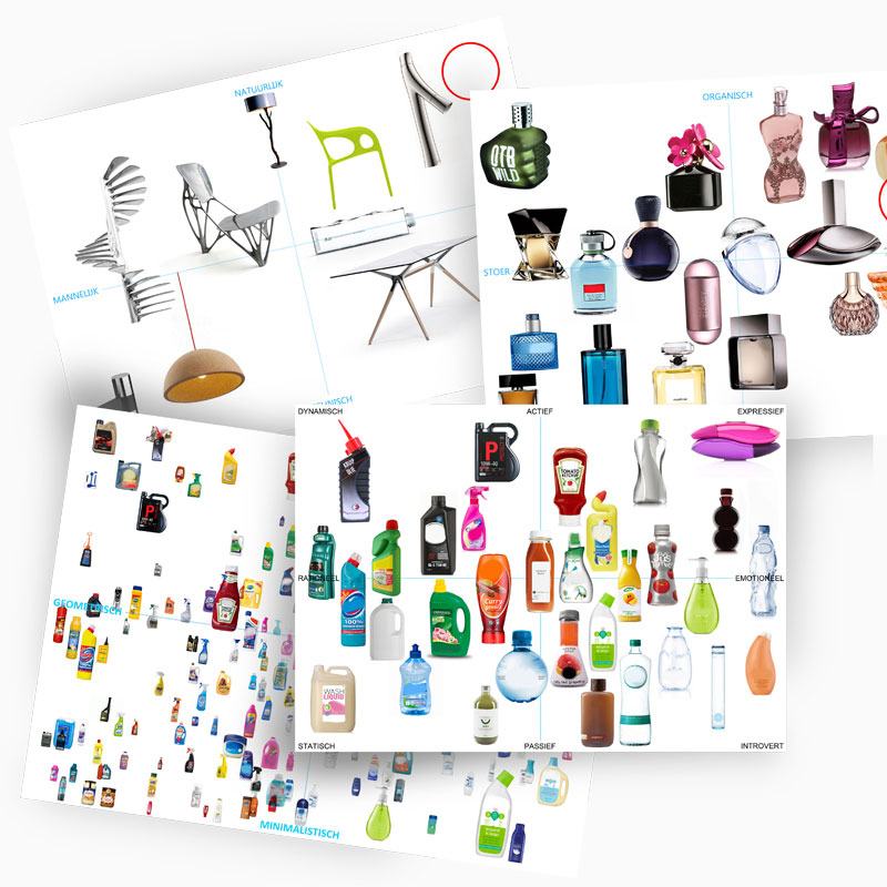 Mood board for the design of washing powder bottle