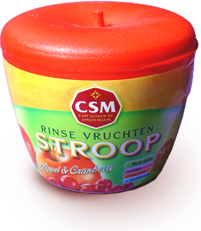csm-apple-syrup-packaging-design Red plastic apple syrup container